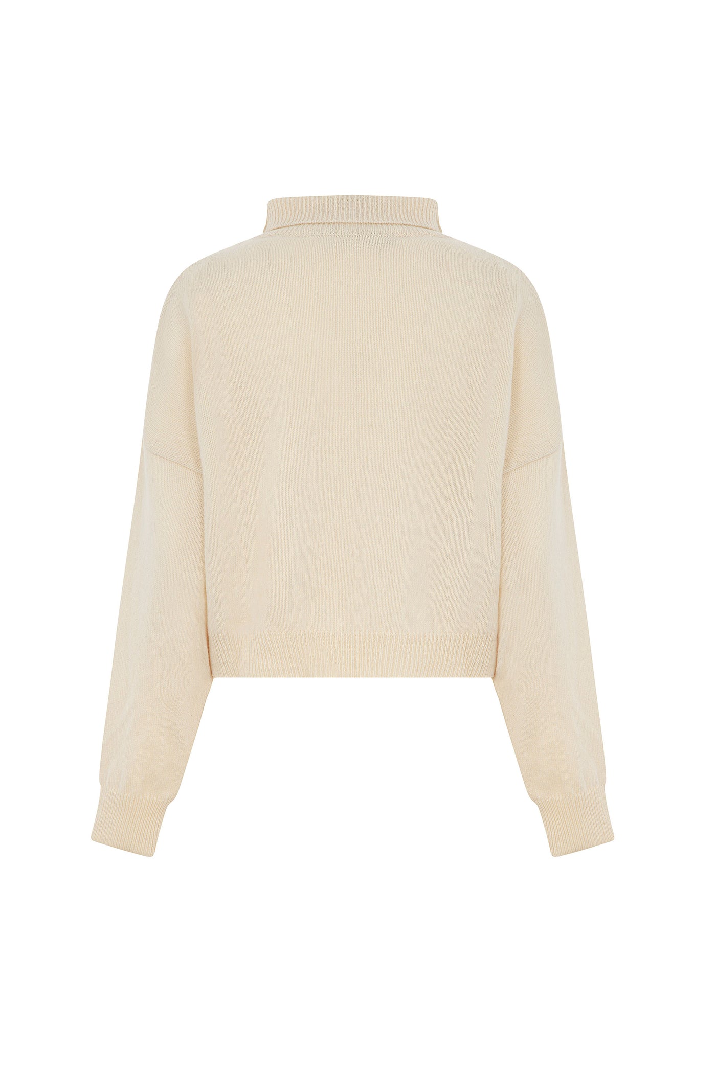 Maglia crop a lupetto 100% lana