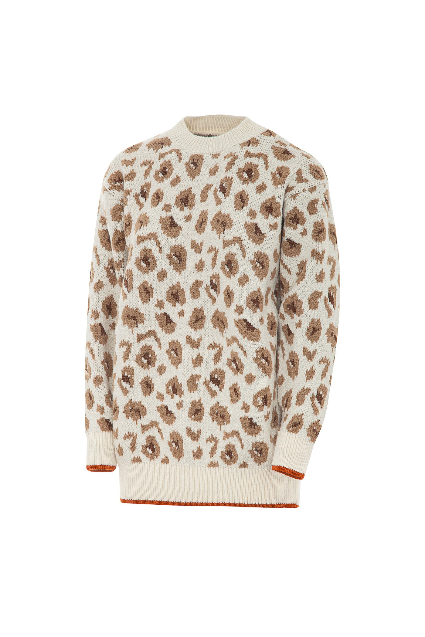 Maxi pull con stampa animalier