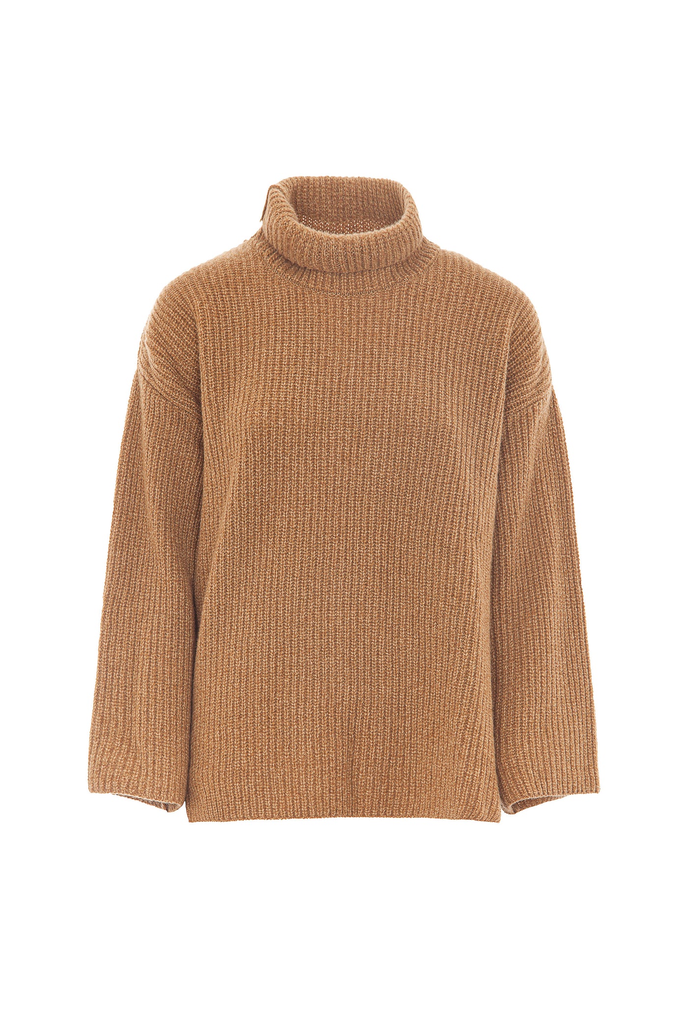 Maglia 100% lana con collo a cratere