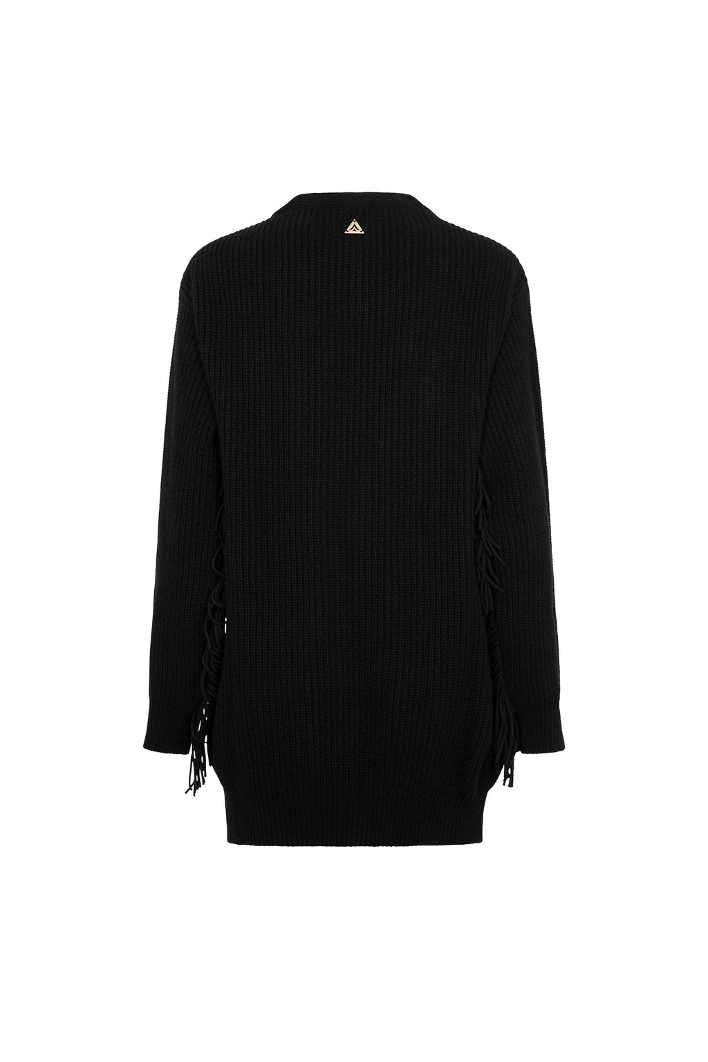 Cardigan AKEP in maglia punto pannocchia con frange