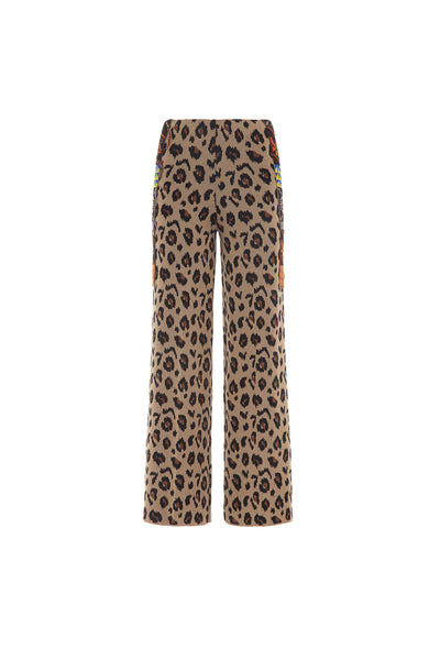 Pantaloni con stampa animalier