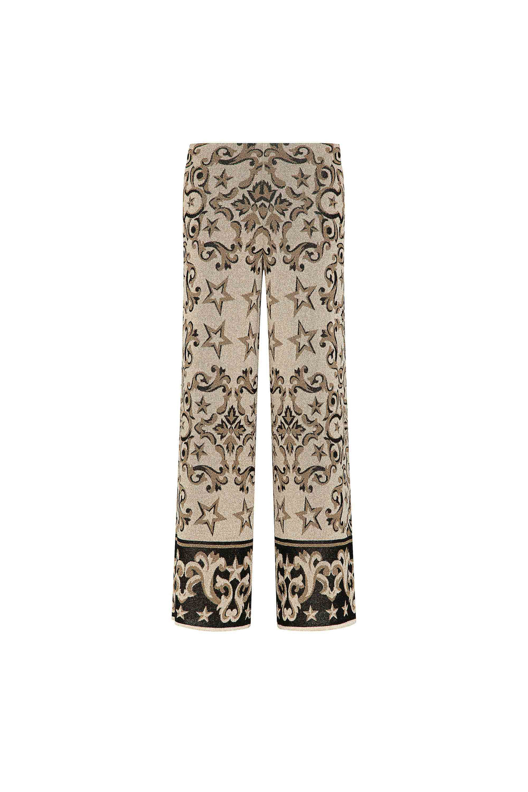 Pantalone AKEP con arabeschi jacquard e dettagli lurex