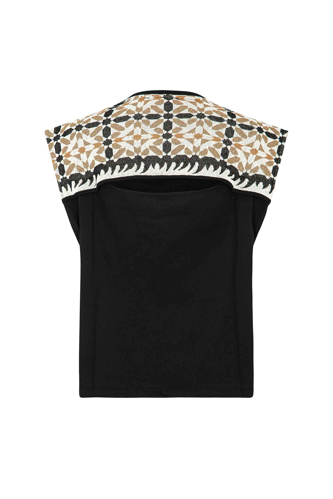 T-shirt AKEP smanicata con spallone jacquard