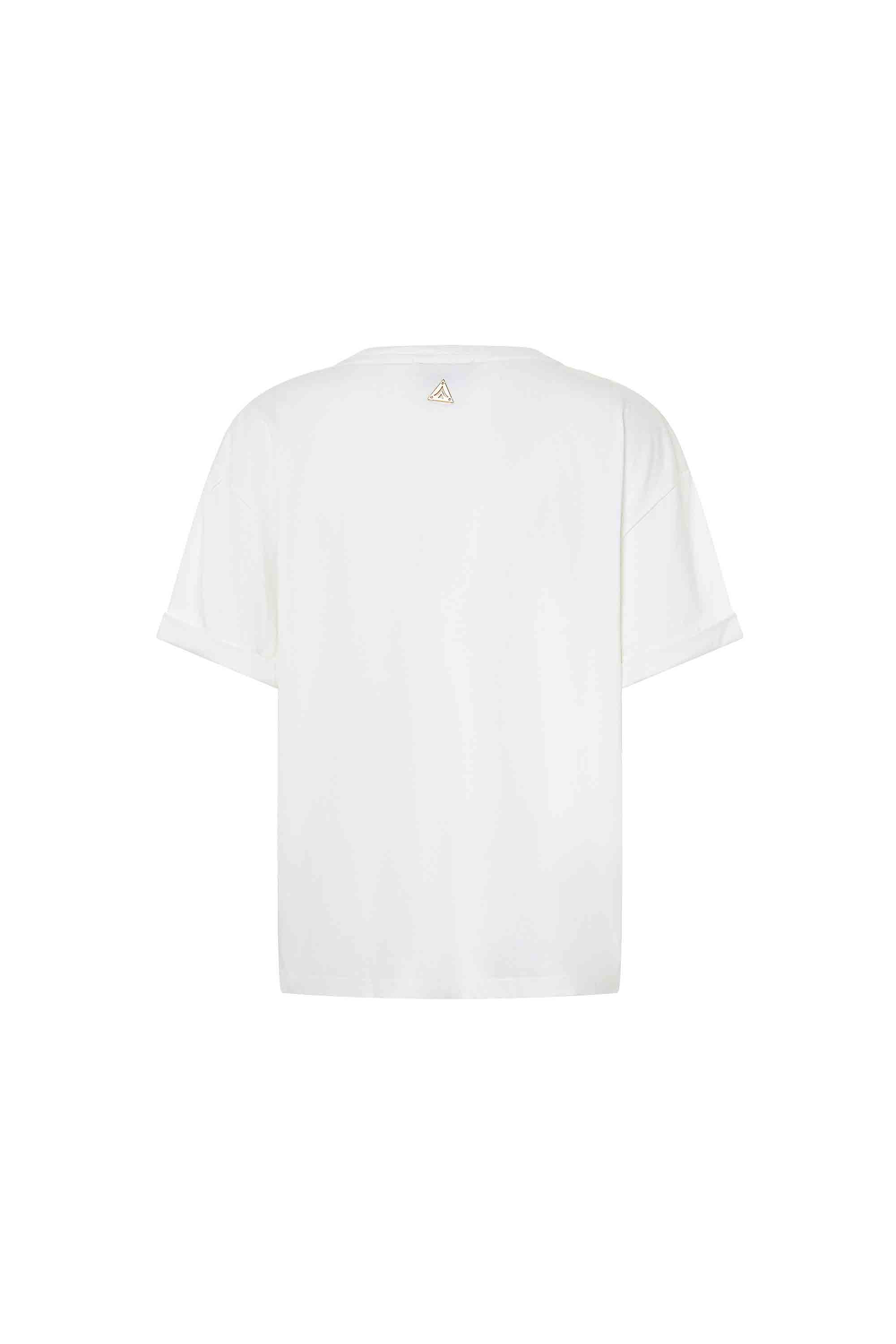 T-shirt con inserto in maglia AKEP