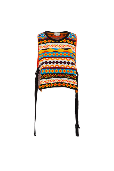 Gilet in maglia jacquard by Cecilia Rodriguez