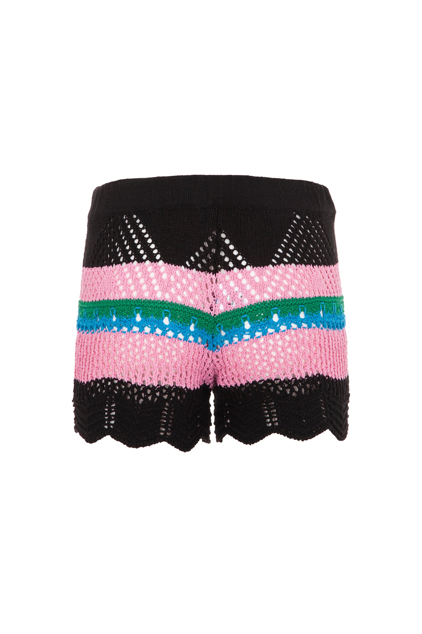 Shorts in maglia crochet rigata 01041